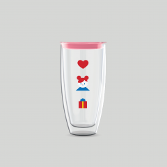 เซตของขวัญ แก้วน้ำสองชั้น LIFESTYLE DOUBLE WALL GLASS 560 ML – HOME PARTY